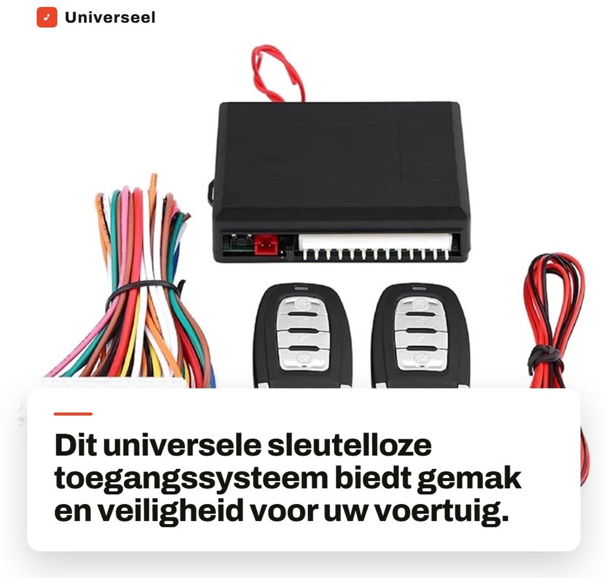 Dailygoods- Centrale Vergrendeling Sleutelloos Toegangssysteem - Universeel - 2 Afstandsbedieningen - 80 m Bereik - Robuust Metaal - 12 V DC - Auto Alarm