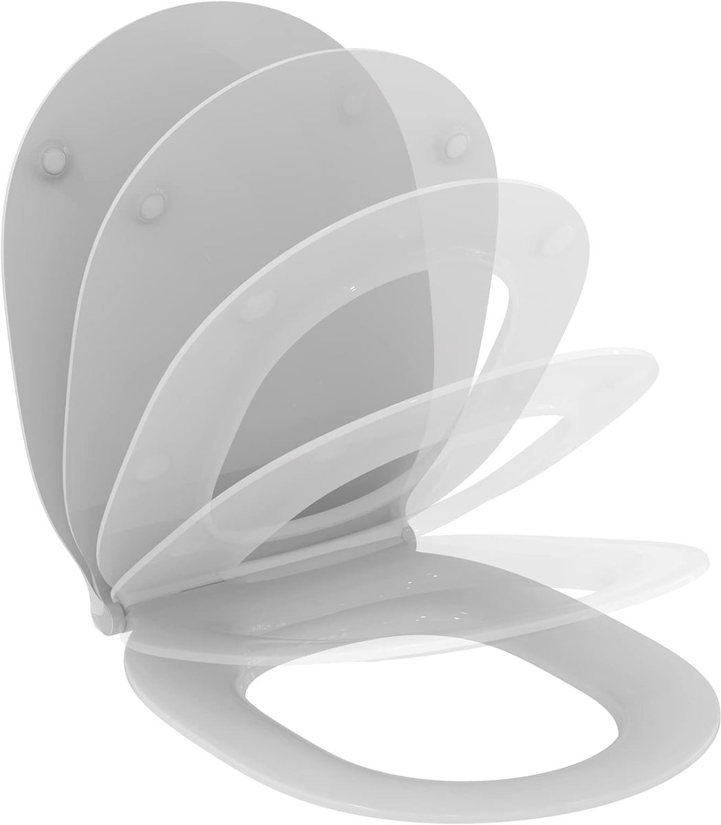 Toiletbril - WC-bril - Badkamer Comfort - Softclose Mechanisme - Rond - Wit