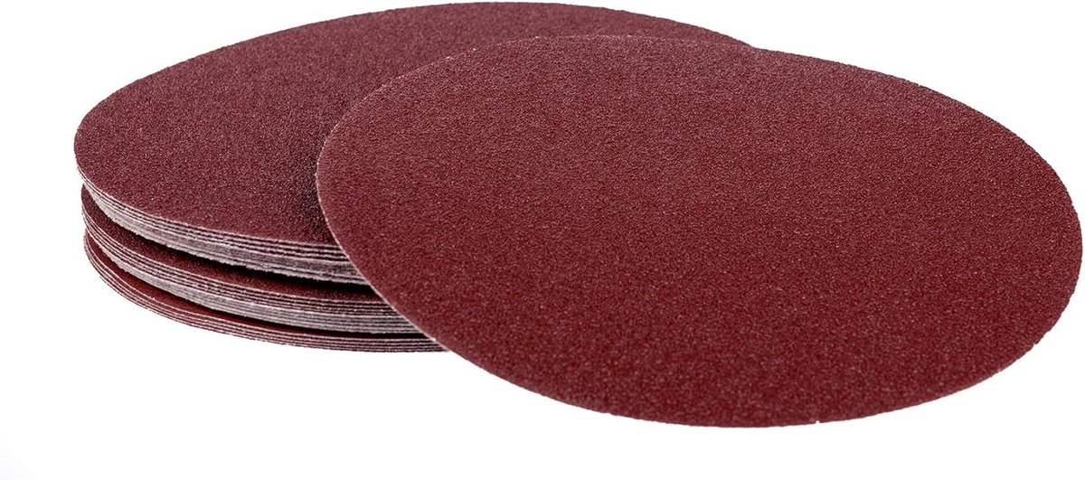 Slijpschijven Klittenband - Schuurvellen Mix - Hout Afwerken - 75 Stuks Mix Pakket - Ø 225 mm - Bruin