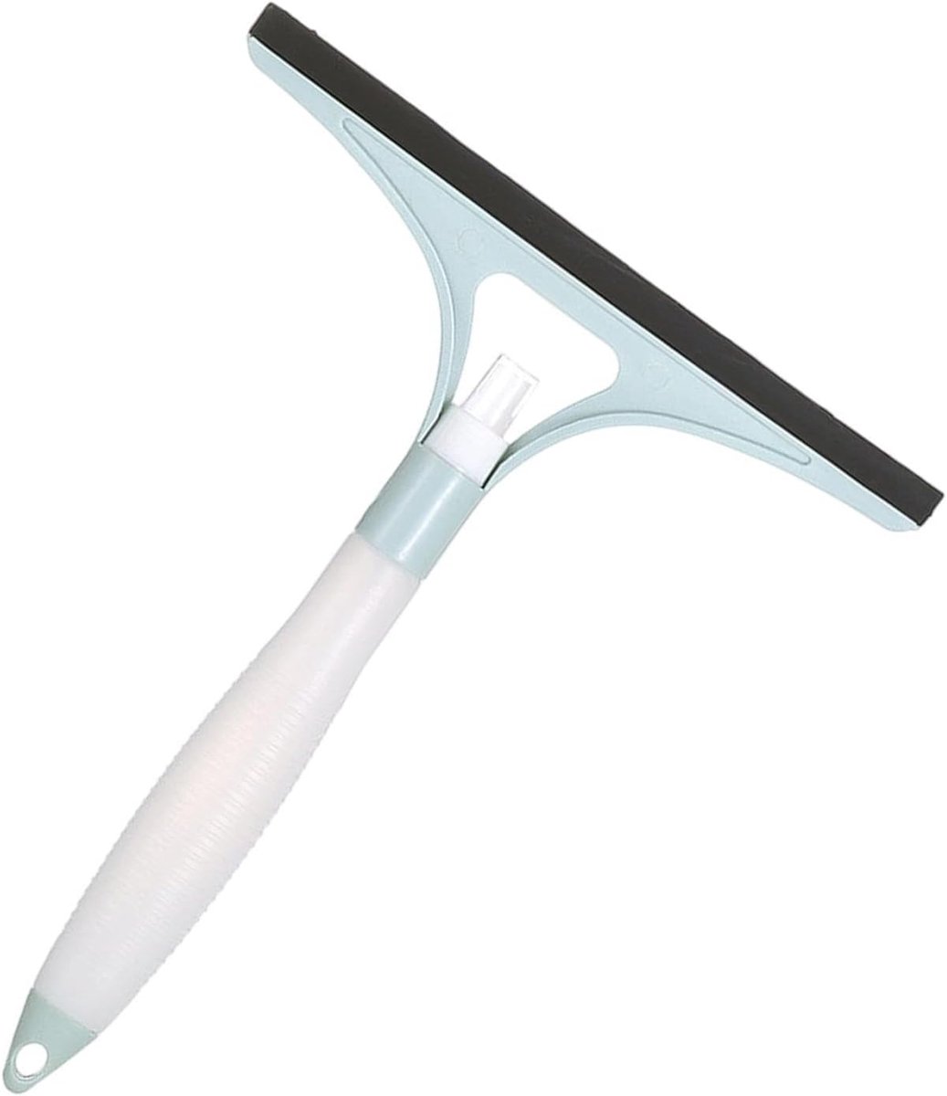 Raamreiniger Rakel - Glasreiniger Spray - Ramen Zemen - Geïntegreerde Spuitfles - 24 x 31 cm - Blauw