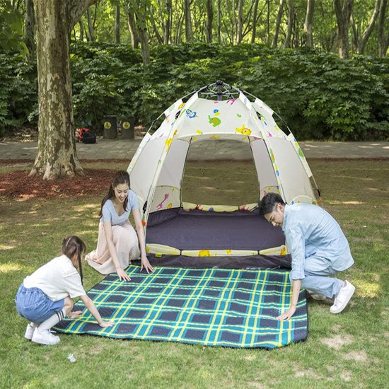 Pop Up Tent - Dome Tent - Kamperen en Festivals - Snel Opzetbaar Systeem - 4 Persoons - Cartoon — afbeelding 4