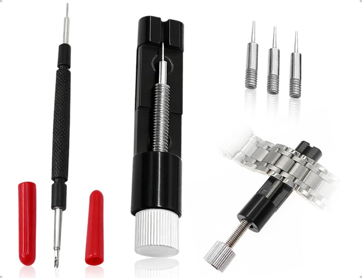 Dailygoods- Gereedschapsset voor horloges - Horlogebandje inkorter - Horloge reparatie - Verwijderaar voor veerpen - Lichtgewicht ontwerp - Metaallegering voor precisie - Horloge Gereedschap
