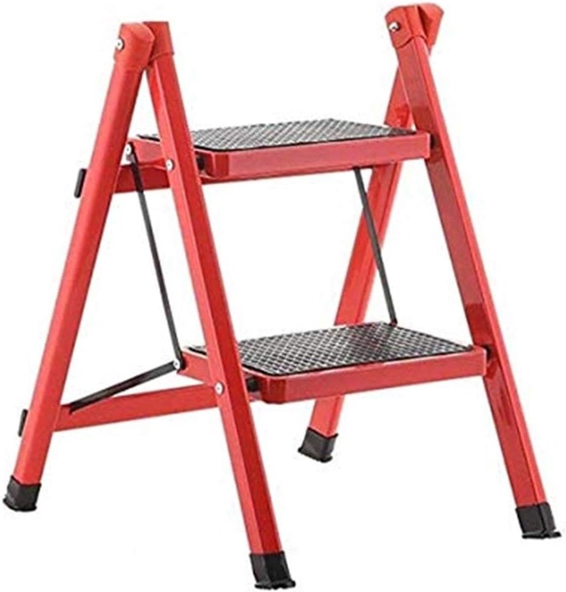 Stap kruk - Vouwladder platform - Klusjes uitvoeren - Opvouwbaar ontwerp - 20x15.7x22.8" - Rood