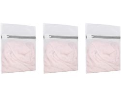 Dailygoods- Waszakken - 3-pack honingraat mesh - Ergonomisch ritssluiting - Voor delicate kleding - Lichtgewicht en compact - Milieuvriendelijk alternatief (30x23cm) - Wasnetjes