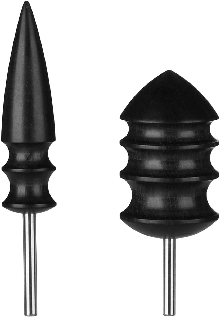 Dailygoods- Leder Polijststang Set - 2 Stuks - Houten Polijstgereedschap - Handgemaakt - Leerbewerking - Effectief voor Randen - Leerbewerkingsgereedschap