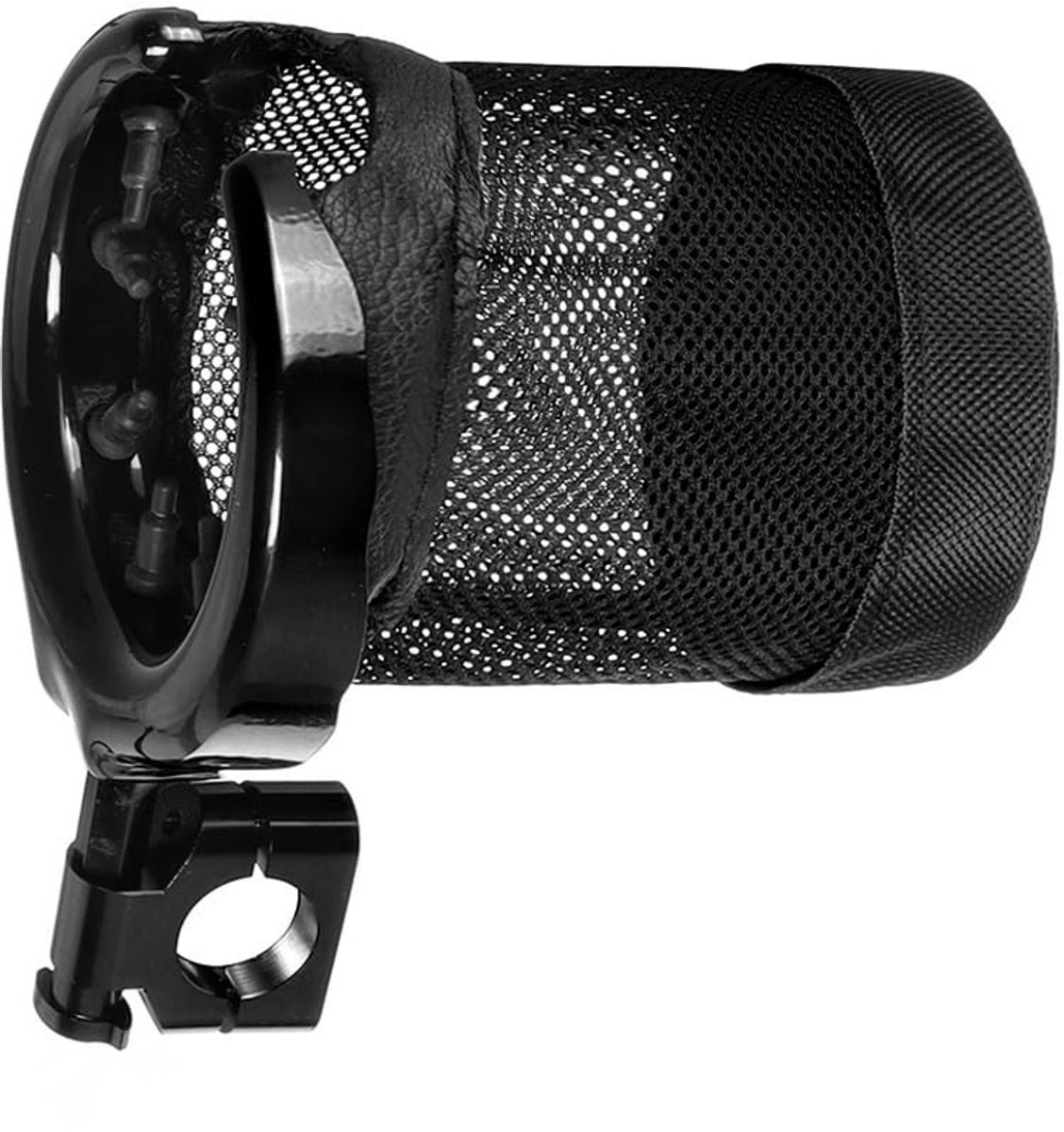 Dailygoods - MASO 1x Motorfiets Stuur Bekerhouder, Geschikt voor Motorfiets met 25mm (1"") Stuur, Aluminium Zwart