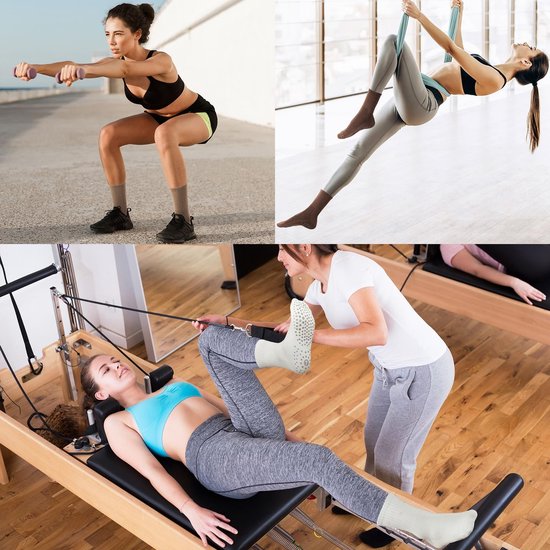 Dailygoods- Antislipsokken Dames - 4 Paar Yoga Sokken - Antislip Sokken met Noppen - Ademend - Naadloze Tenen - Ondersteuning Voetboog - Yogasokken van Dailygoods — afbeelding 5