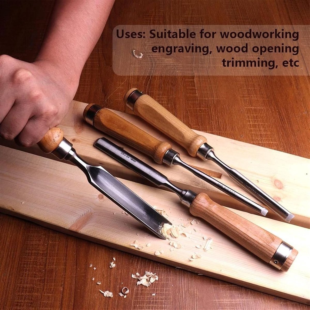 Houtsnijwerk Beitels - Gereedschap Set - Hout Bewerken - Gebogen Vorm - 4 Delig - Niet gespecificeerd