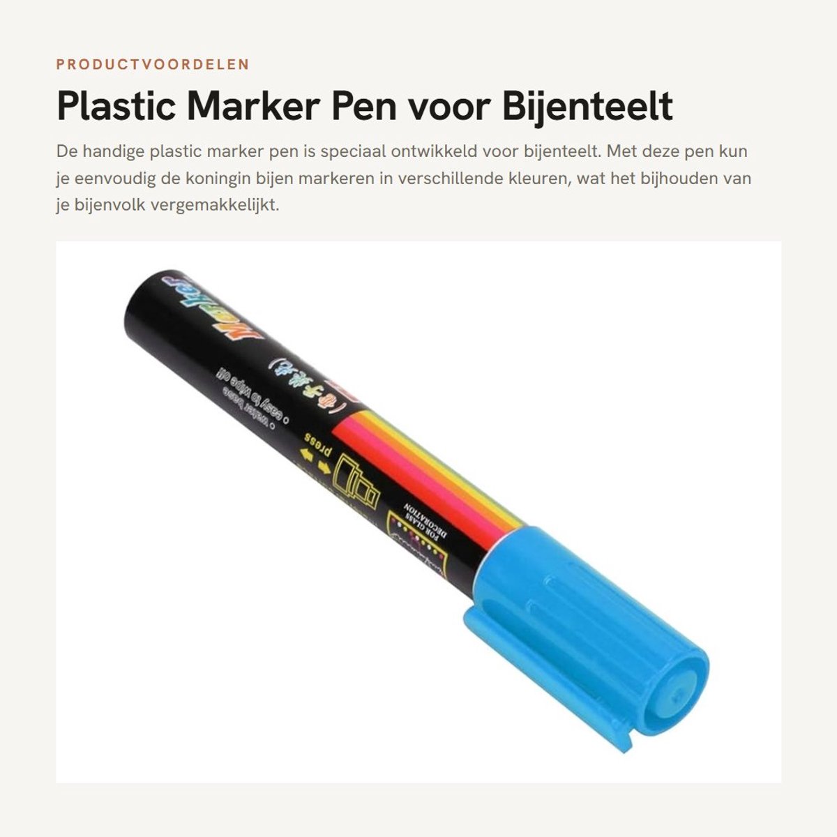 Dailygoods- Bijenkoning Marker Watergedragen - Decoratie Pen - Niet-Toxisch - Lange Levensduur - Voor Glas/Ramen - 8 Kleuren - Markeerstift