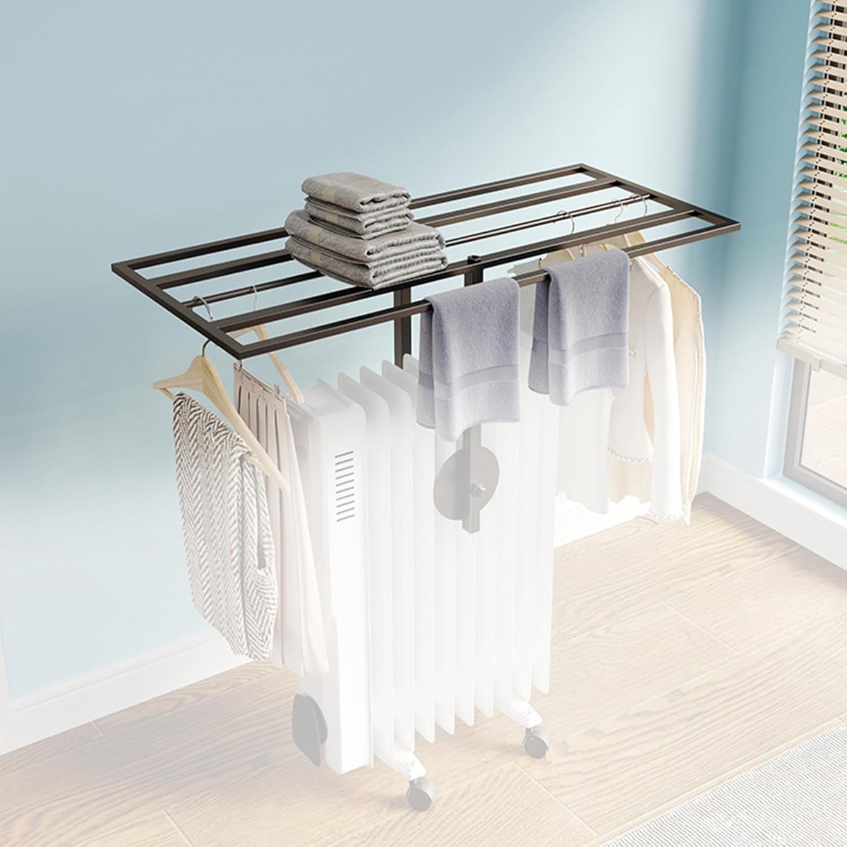 Radiator Droogrek - Wasrek Hanger - Kleding Drogen - Ruimtebesparend Ontwerp - 80cm Breed