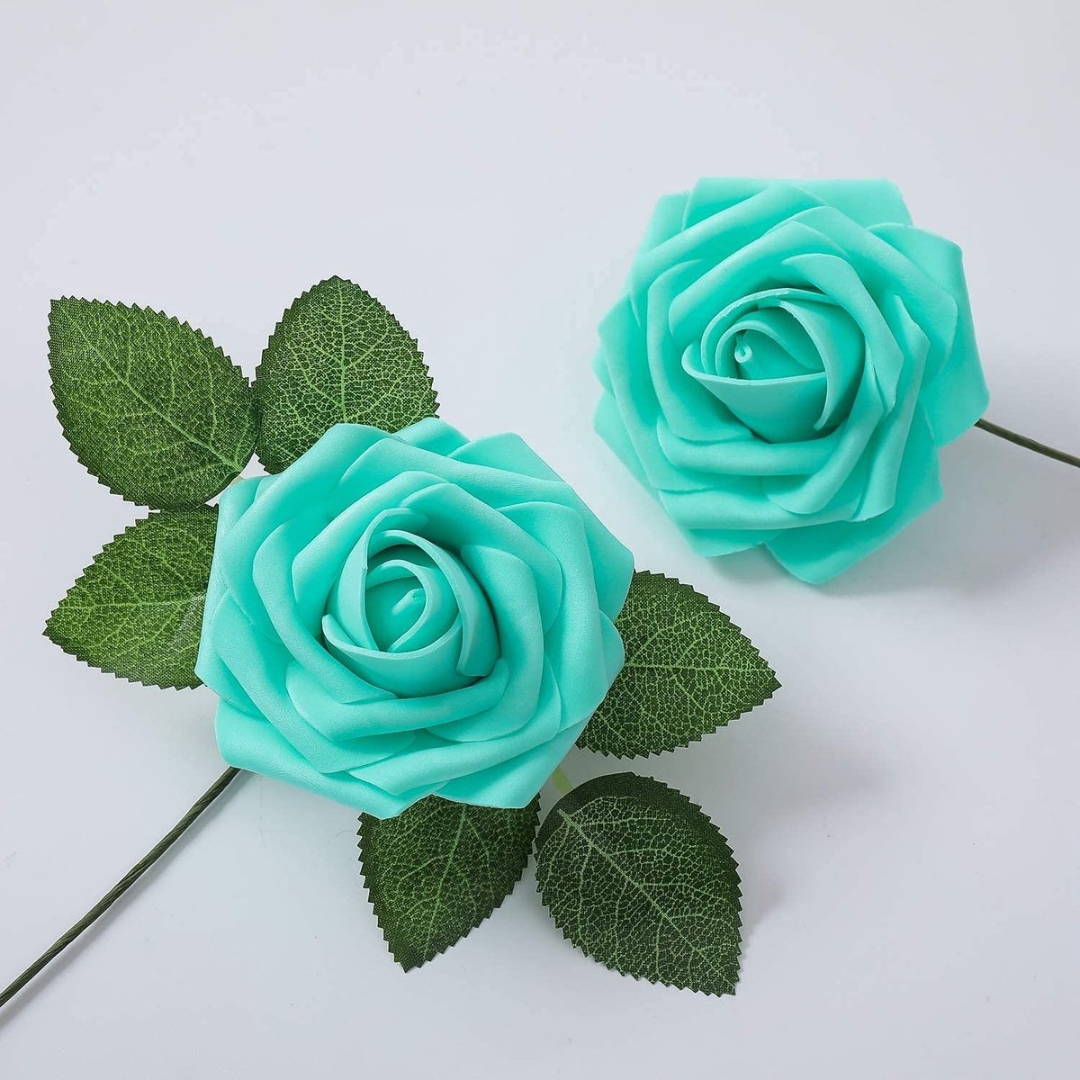 Dailygoods - Kunstbloemen Rozen 25 Stuks - Blauwe Namaakrozen voor Bruiloft en Feestdecora