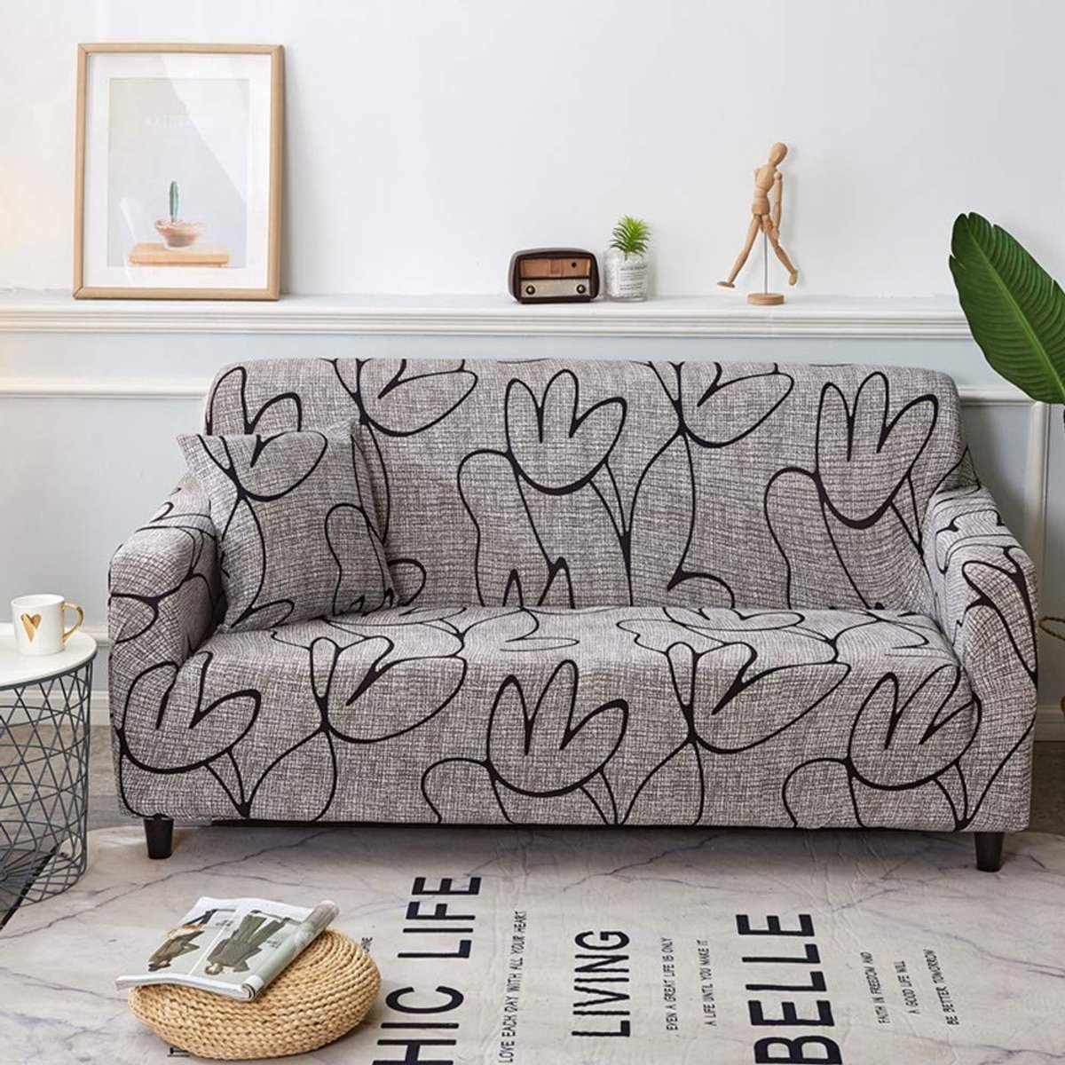 Dailygoods- Sofa Cover Universeel - Elastische Bankhoes - Wasbare Bankbeschermer - Stretch