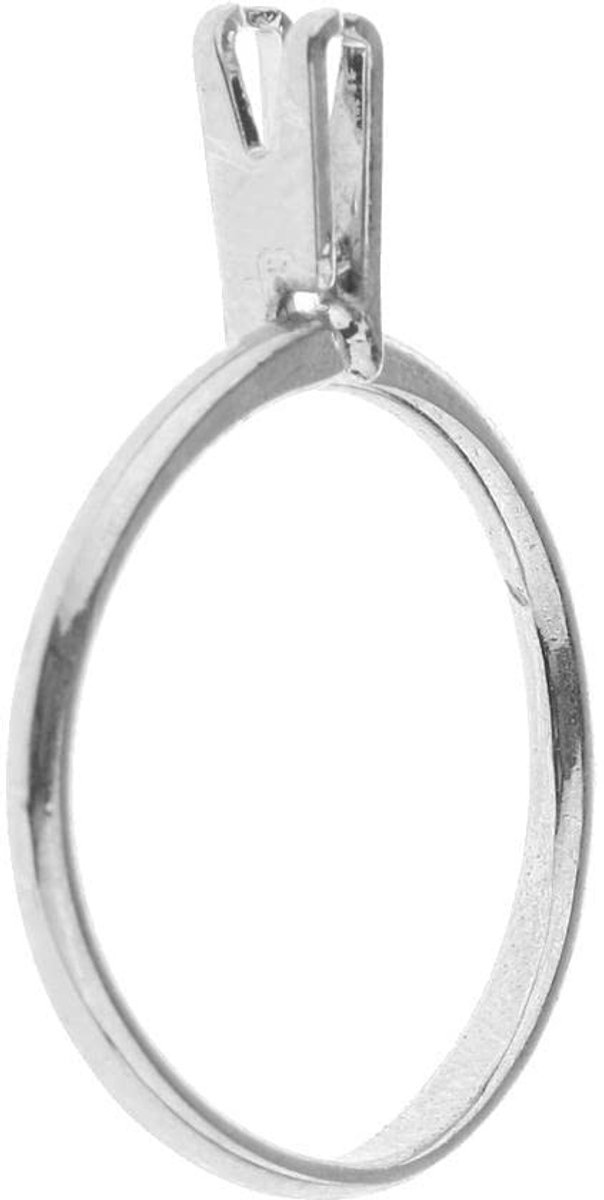 Dailygoods- Edelsteenring - Veerklauw Houder - Edelsteendisplay - Sieraden Organizer - Zilver - 3 cm / 1,2 inch - Sieradenhouder