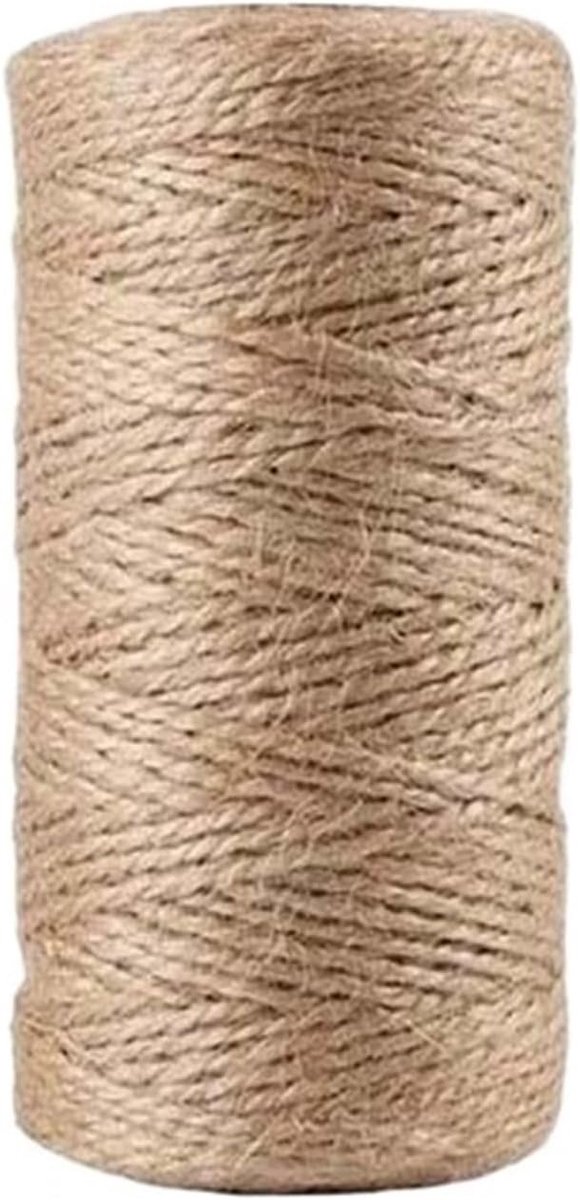 Tuintouw Jute - Natuurlijk Koord - Planten Ondersteunen - Gevlochten Constructie - 2 mm 100 meter - Natuurlijk