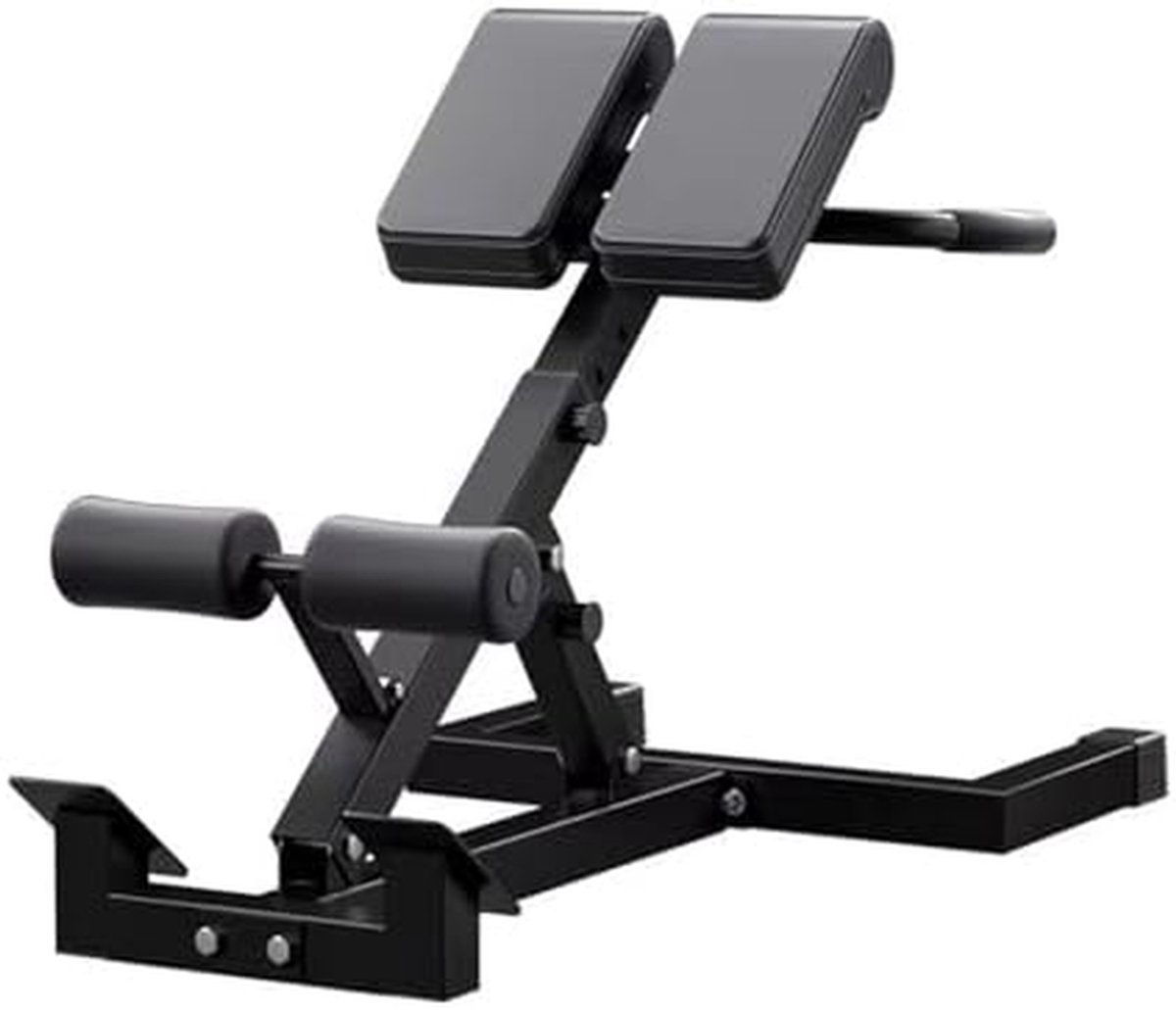 Trainingsbank - Rugtrainer Buiktrainer - Kracht Training - Verstelbare Hoeken - 350lbs Capaciteit - Zwart