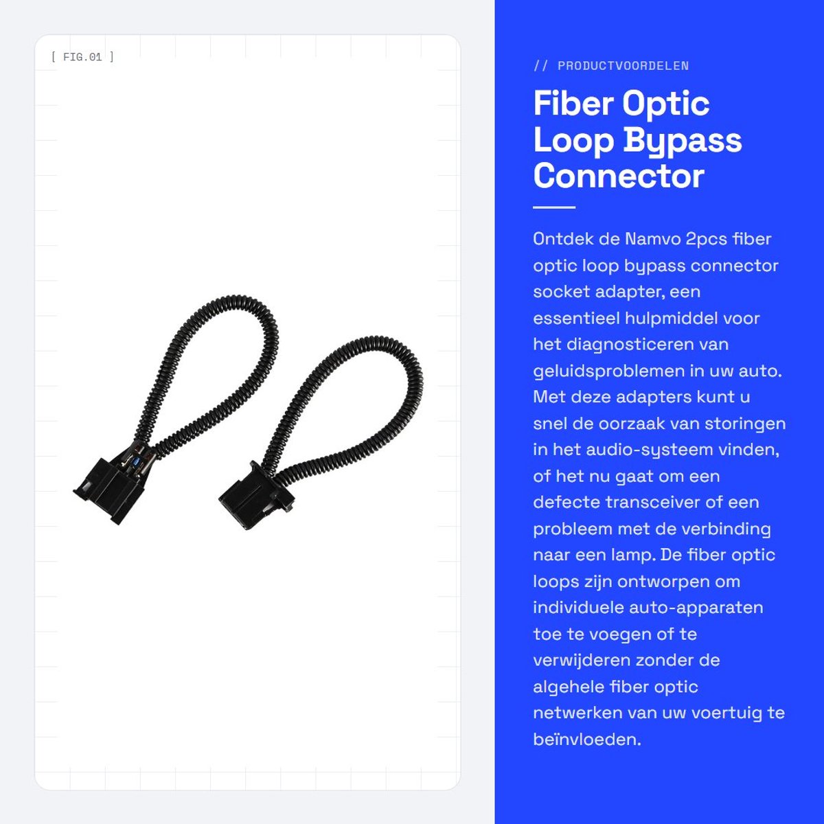 Dailygoods - Fiber Optic Loop Bypass Connector - Verbeter geluid - Geschikt voor auto radio - Gemakkelijk te installeren - Duurzaam materiaal - Betere...