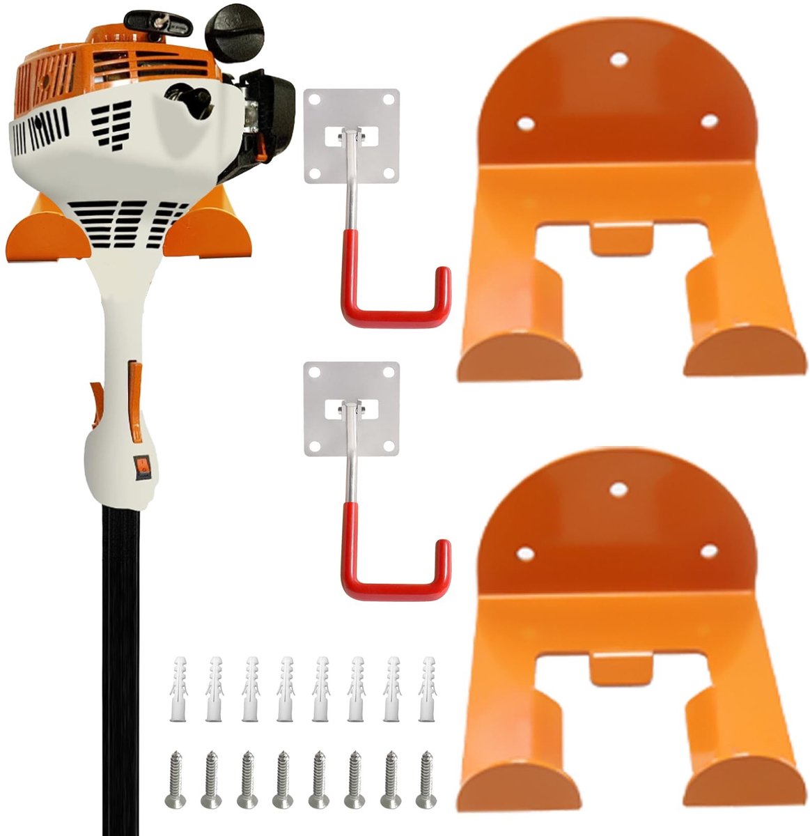Dailygoods - Garageopberghaken - Verstelbare wandhaken - Robuuste opslagoplossing - 2 verpakkingen - Geschikt voor elektrisch gereedschap - Ideaal voo...