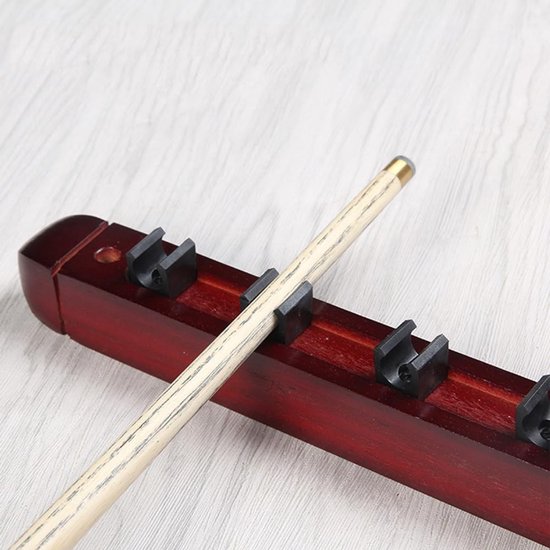 Helweet Biljard Muurbeugel, Pool Cue Muurbeugel, Biljartkeu Houder, Biljard-Queue-Rack, Pool-Queue-Rack, Biljardaccessoires voor Scholen, Huizen en Verenigingen, met 6 Gaten, 39 cm — afbeelding 2