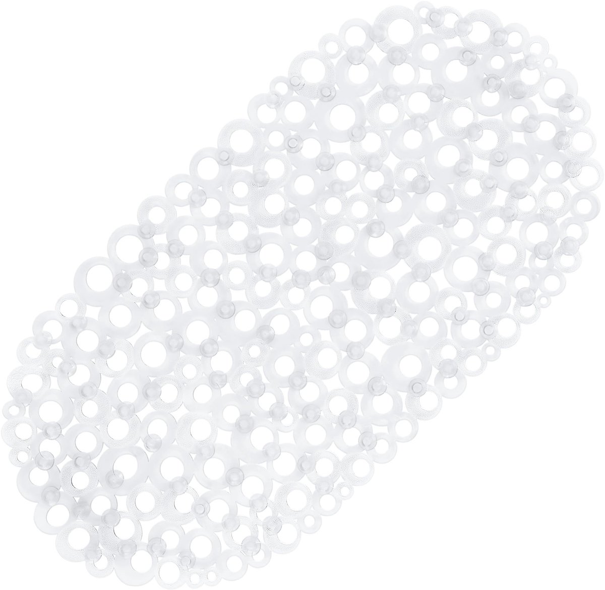 Dailygoods- Douchemat Antislip - Langwerpige Douchemat 69 x 35 cm - Kunststof - 100 Zuignappen - Sneldrogend - Zachte Ondergrond - Badmat