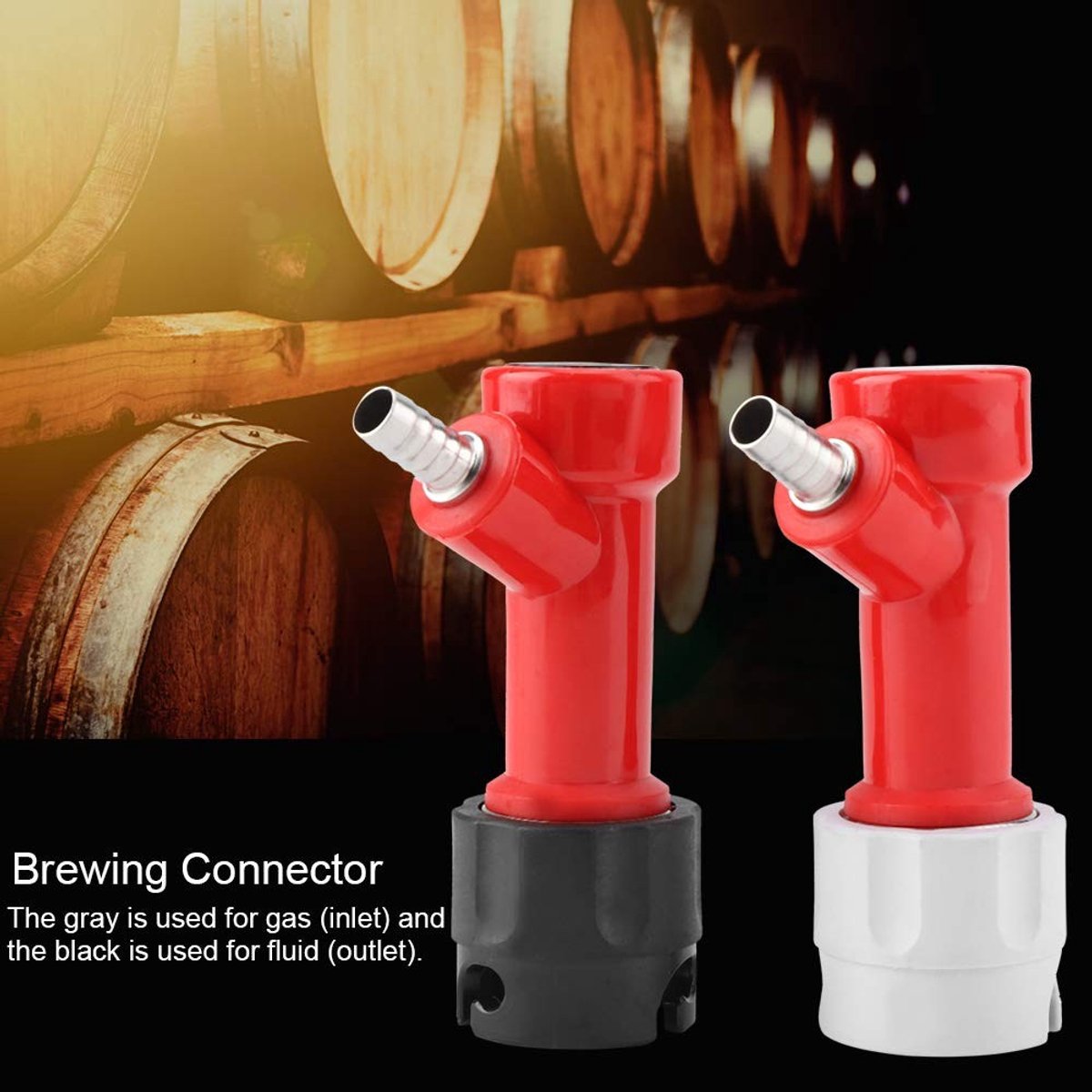 Dailygoods- Koppeling - 2 Stuks - Brouwconnector - Kunststof - 2,8 x 7,9 cm/2,8 x 7,8 cm - Voor Thuisbrouwen - Eenvoudige Bediening