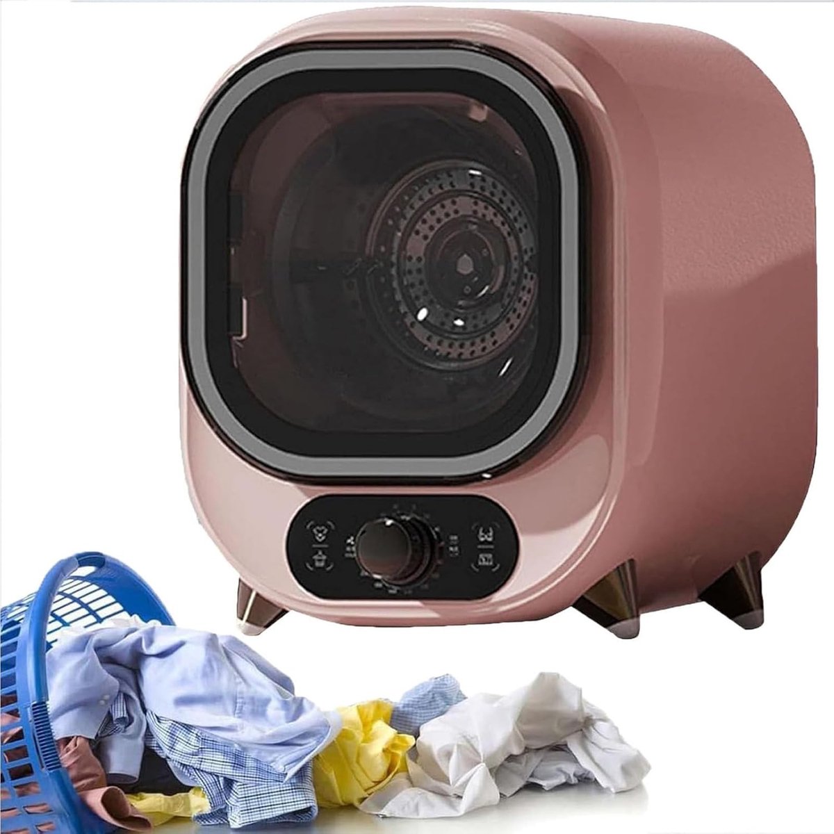 Compacte Wasdroger Draagbare Condensdroger Kleding Drogen Roestvrijstalen Mand 0.8 kg Capaciteit Wit