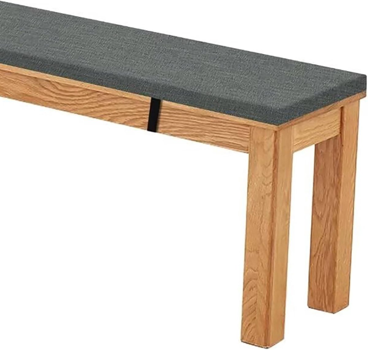 Bankkussen Outdoor - Zitkussen Bank - Comfortabel Zitten - Dubbel Antislip - 180x40x5cm - Donkergrijs