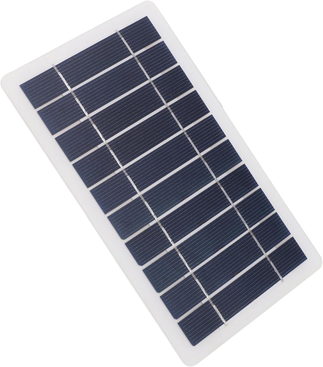 Zonnepaneel Oplader - Draagbare Energiebron - Buiten Opladen - Monokristallijn Silicium - 15x10x2 cm - Zwart