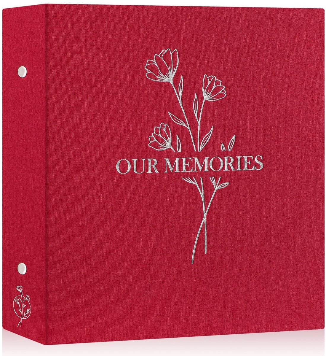 Dailygoods- Fotoalbum met linnen kaft - Insteekalbum voor 600 foto's - 10x15 cm - Luxe zilveren print - Waterdicht en zuurvrij - 60 bladen/120 pagina's - Fotoboek