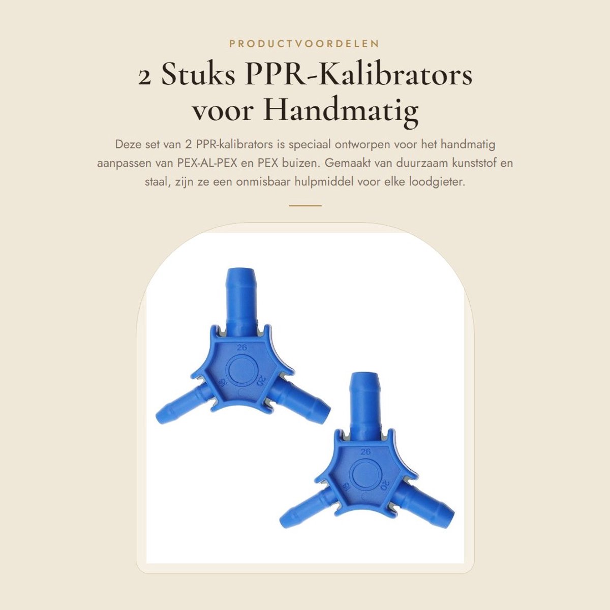 Dailygoods - 2 Stuks PPR-Kalibrators voor Handmatig