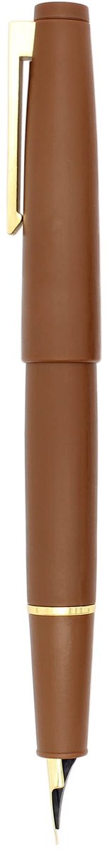 Gullor Kleur Vulpen X80, Eenvoudig Ontwerp met Converter en Geschenkdoos, Gouden Clip, Fijne Penpunt (0,5 mm), Bruin