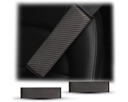 Dailygoods- Veiligheidsgordelkussen 2-delig - Autogordelhoes - Kussen voor volwassenen/kinderen - Polyester - 6,5 x 23 cm - Zacht en comfortabel - Gordelkussen