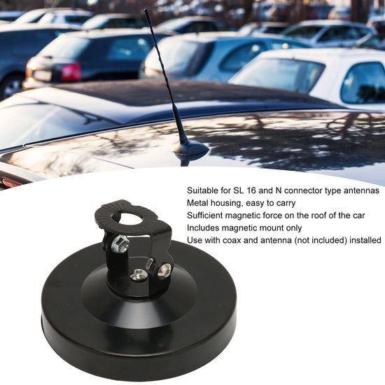 Dailygoody - 105 Mm Radioantenne - Magnetische Houder - 180 Graden Verstelbaar - Antennebasis - Compatibel met Kenwood - Mobiele Transceivers van Merkloos — afbeelding 2