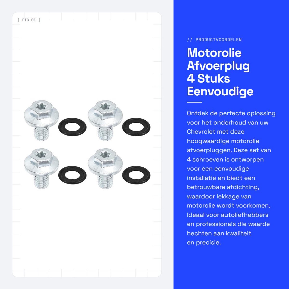 Dailygoods- Afvoerplug Hoge Kwaliteit - Olie Afvoerplug - M12x1.75 - Zilverkleurig - Staal - Eenvoudige Installatie - Olieplug