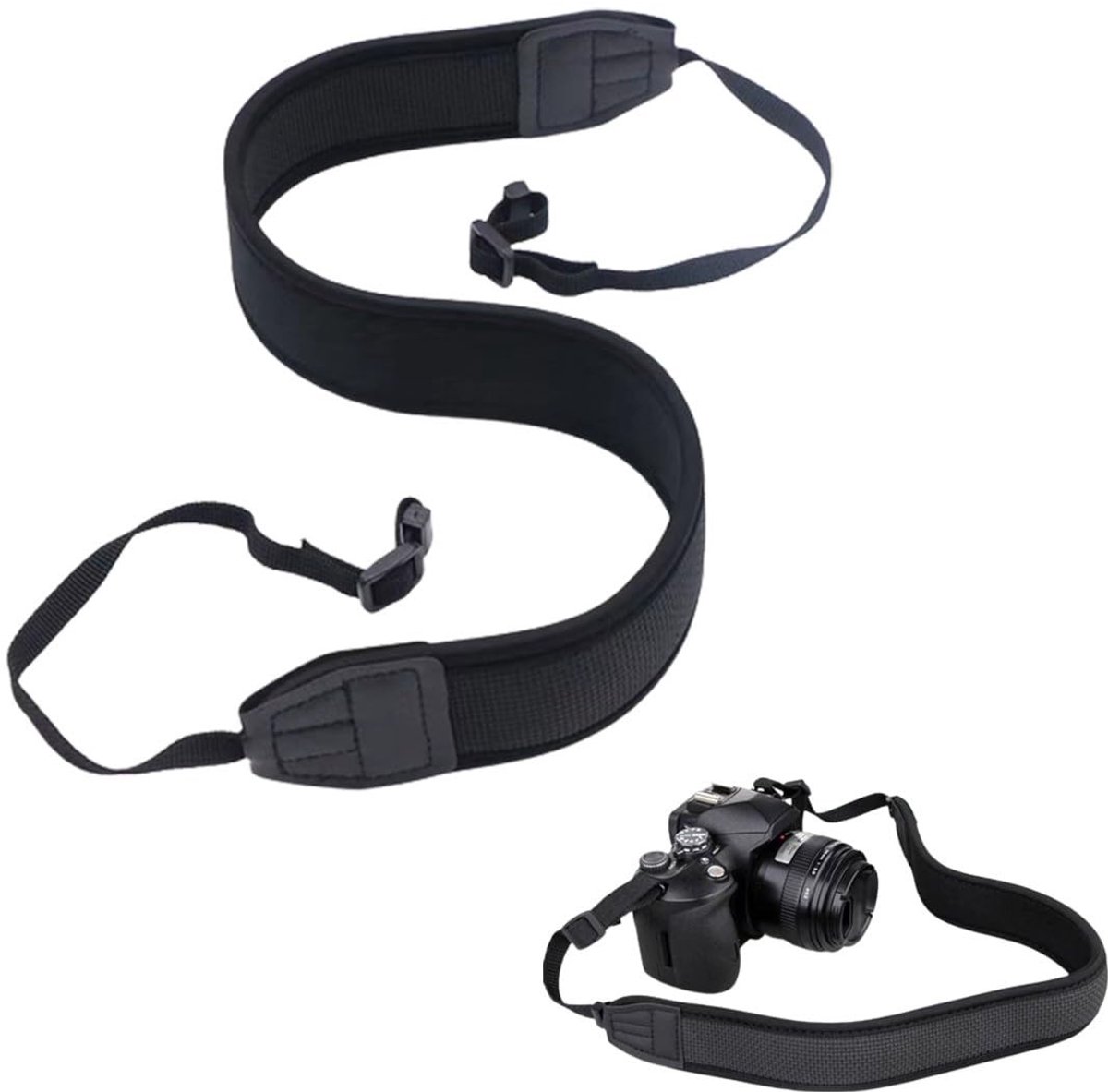 Dailygoods - Neopreen Camerariem - Slimme Controllerriem met Gevoerde Nek