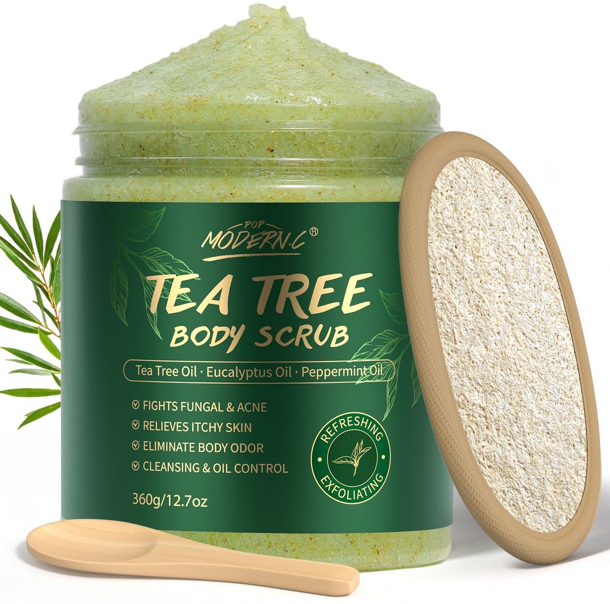 Dailygoods- Voetscrub 360g - Lichaamsscrub - Diepe reiniging - Exfoliator - Tea Tree - Hydraterend - Lichamsscrub