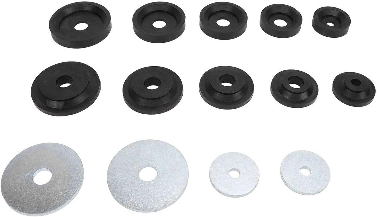 Kuiltjes Matrijs Set - Metaal Vorming - Plaatwerk Bewerken - Koolstofstaal & Nylon - 5 Maten - Zwart