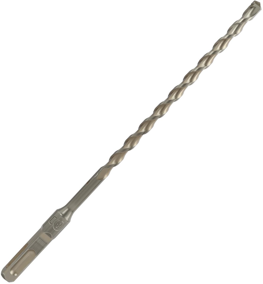 Dailygoods- Betonboor Professioneel 8 x 250 mm - Extra Lange Boor - Viervoudige Snijkant - Duurzaam - Geschikt voor Boorhamers - Optimale Boorstofverwijdering - Steenboor