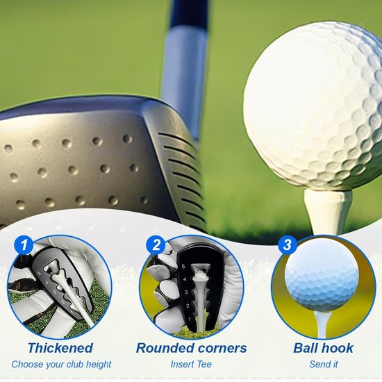 Solidchoice- Golf Tees Hoogte Tool - 2 Stuks - Hoogteverstelling - Golf Accessoires - Kunststof - Lichtgewicht en Duurzaam - Golfaccessoires van Solidchoice — afbeelding 5