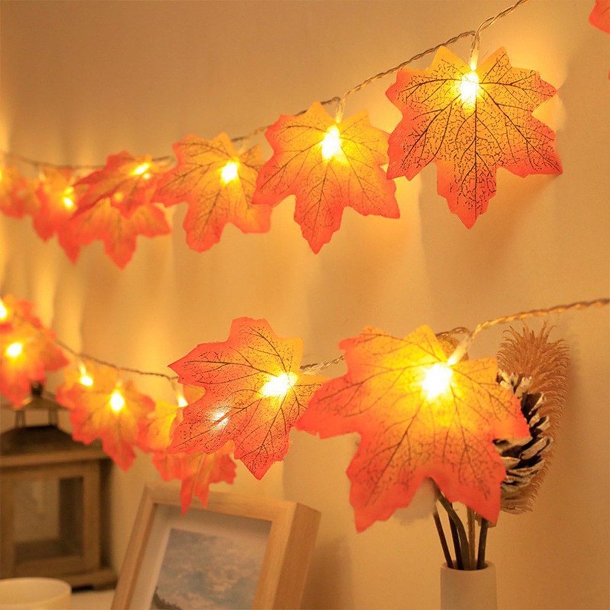 Dailygoods- Lichtketting Esdoornblad - Thanksgiving Decoratie - Buitenverlichting - Sfeerv