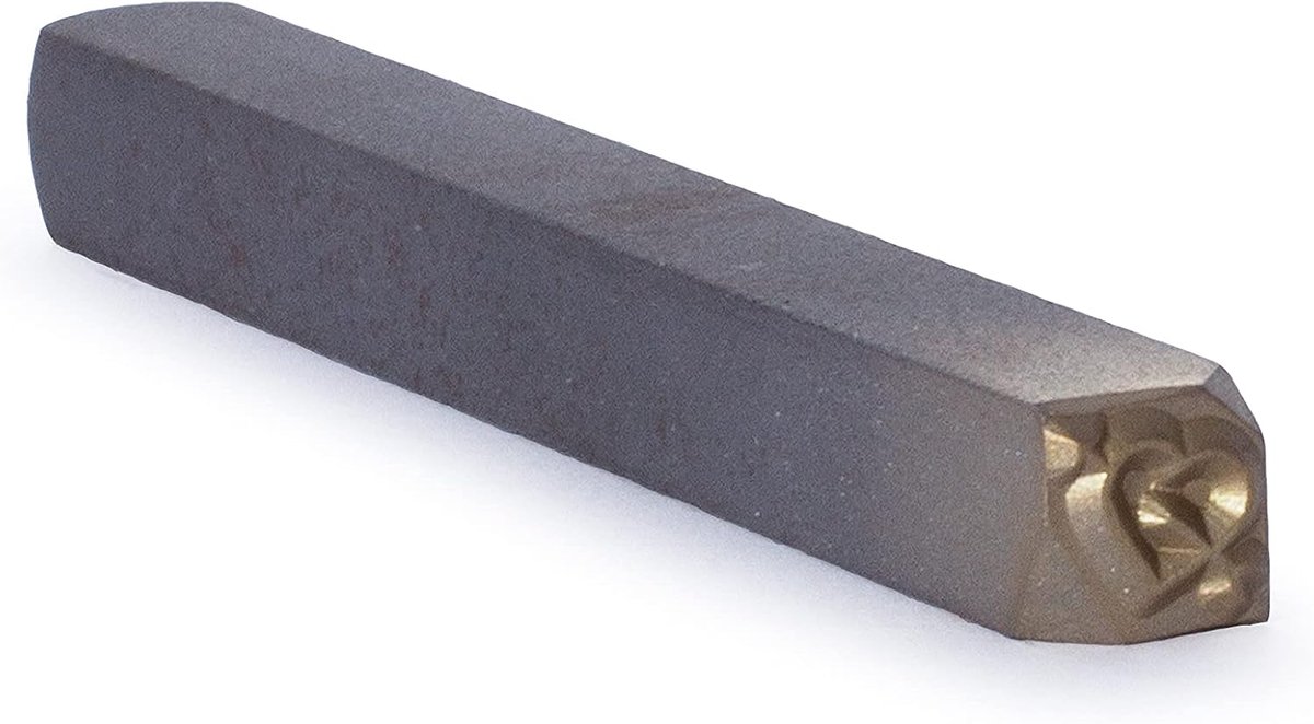 Slagstempel Metaal - Markering Gereedschap - Materiaal Markeren - Verkrijgbaar in Scherpe Uitvoering - 10 x 10 x 100mm - Metaalkleur