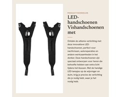 Dailygoods - LED-handschoenen - Vishandschoenen met verlichting - Halve vingers - Nachtvissen - Heren - Vaderdagcadeau