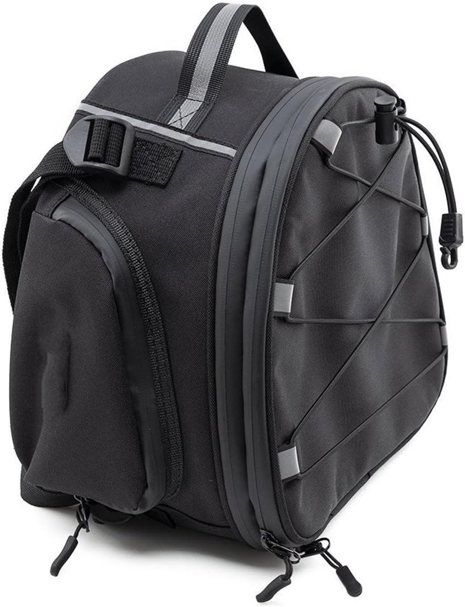 Motorfiets Zadeltas - Staarttas Motor - Motorreizen - Waterdicht Materiaal - One Size - Zwart