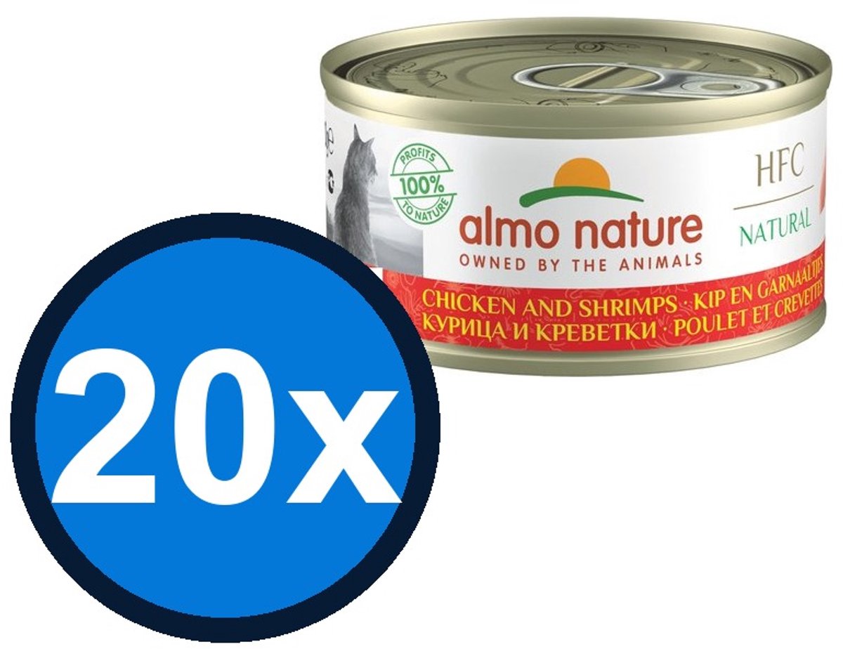 Almo Nature Almo Nature HFC - Kip & Garnaaltjes - Kattenvoer Natvoer - 70g