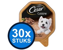 30x Cesar Cuisine - Kalkoen & Rund - Hondenvoer - 150g
