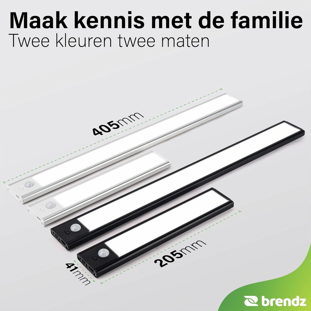 Vellaro LED Kastverlichting met Bewegingssensor - Zwart - USB-C Oplaadbaar - Dimbaar - Voor Kasten en Gangen wit