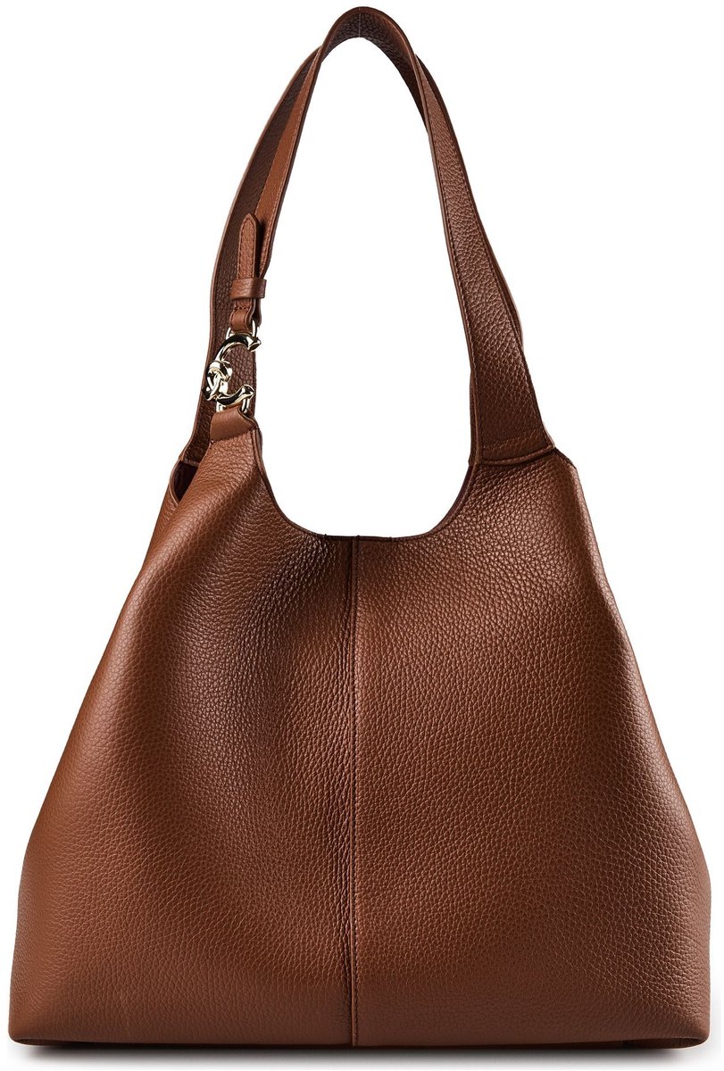 COCCINELLE Leren schoudertas C-Easy Shopper Cognac bruine