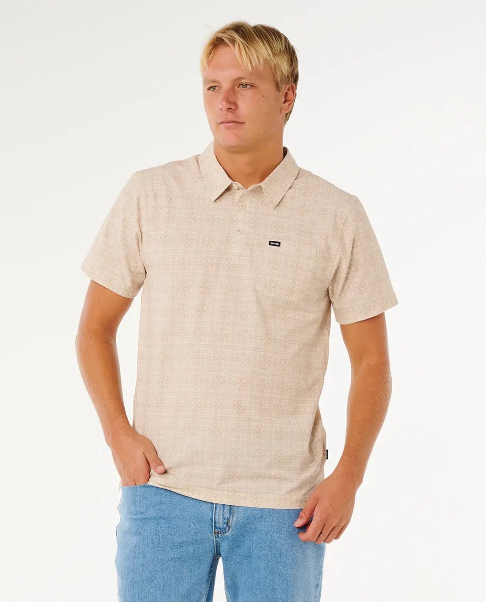 Rip Curl Sessions Aerotech Polo - Stone