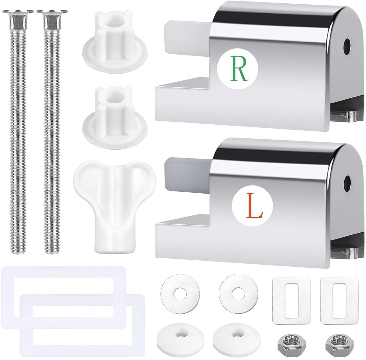 Dailygoods - 2 Stuks Universele Wc-brilbevestiging - Softclose Scharnieren voor Toiletdeksel