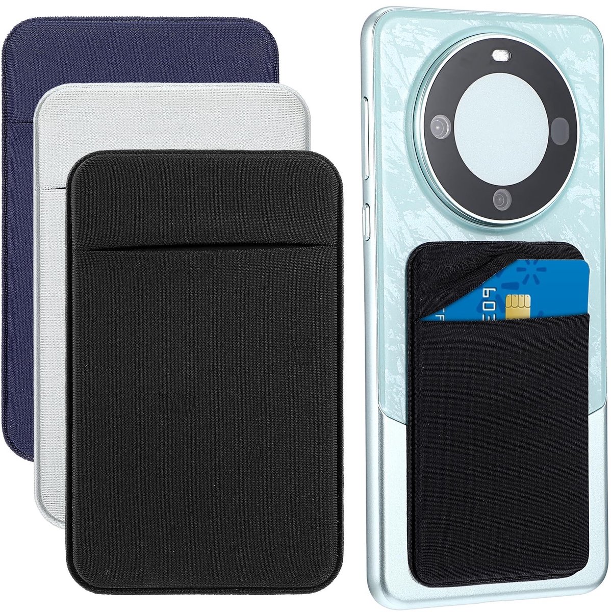 Dailygoods - 3-pack Zelfklevende Telefoonportemonnee - Kaarthouder voor Achterkant van Telefoon