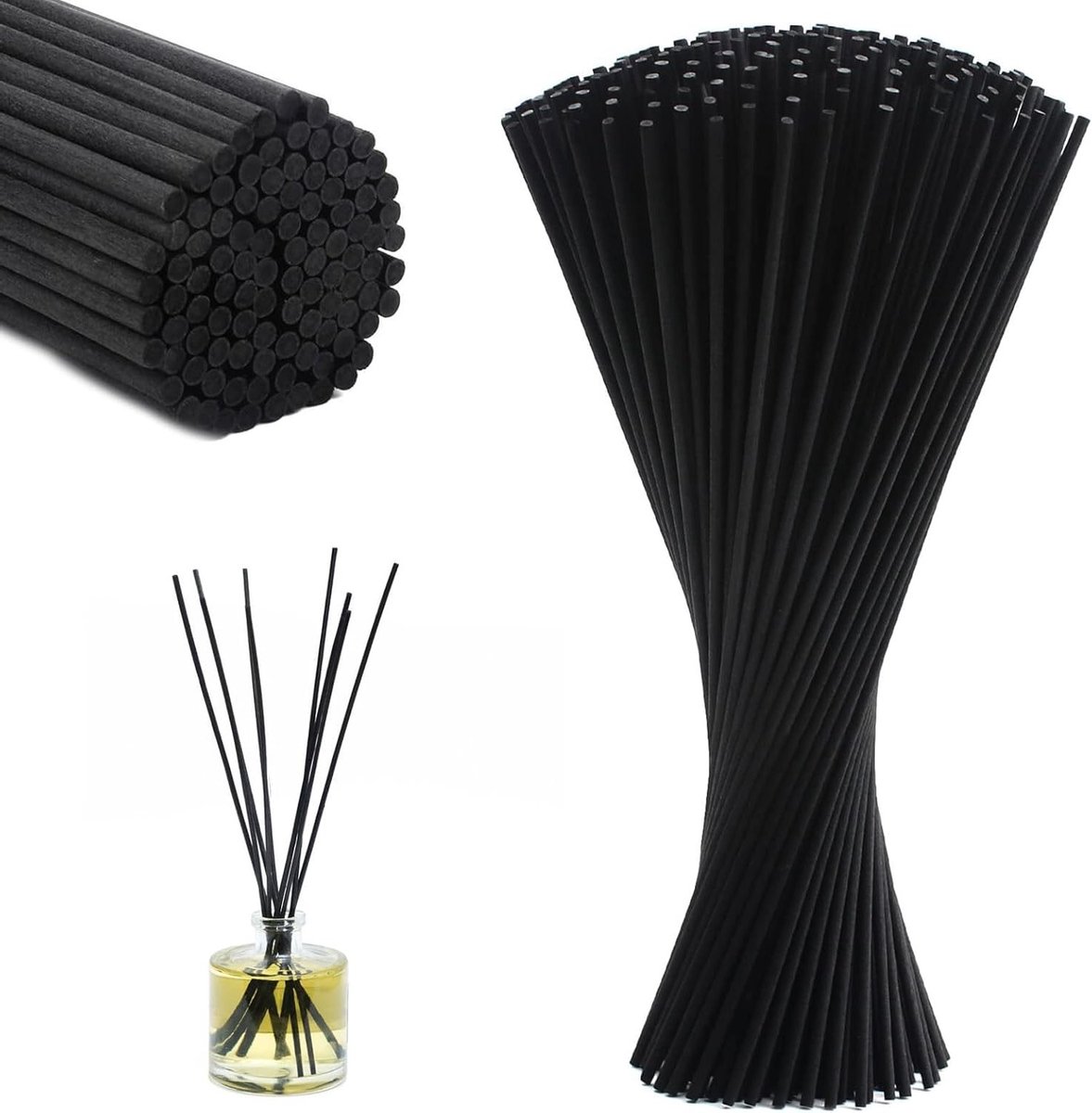 Set van 60 Geursticks 30 cm x 3 mm voor Keuken, Badkamer en Woonkamer - Aromatherapie Diffuser voor Thuis, Geurverspreider en Sticks